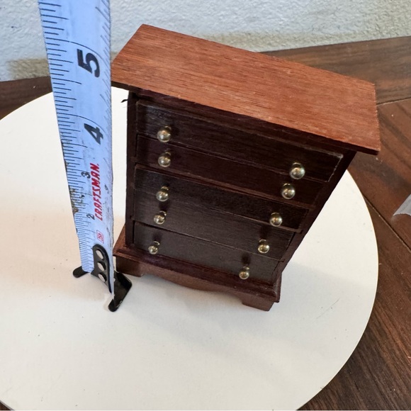 Vintage dollhouse furniture tall dresser with drawers - Picture 3 of 4